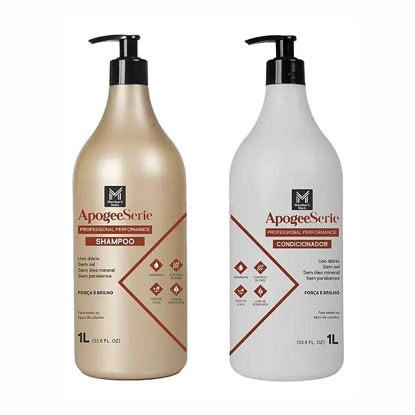 Kit Shampoo E Condic Apogee Força E Brilho Members Mark 1l