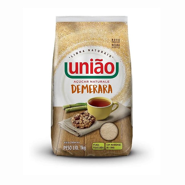 Açúcar Demerara União Naturais Pacote 1kg
