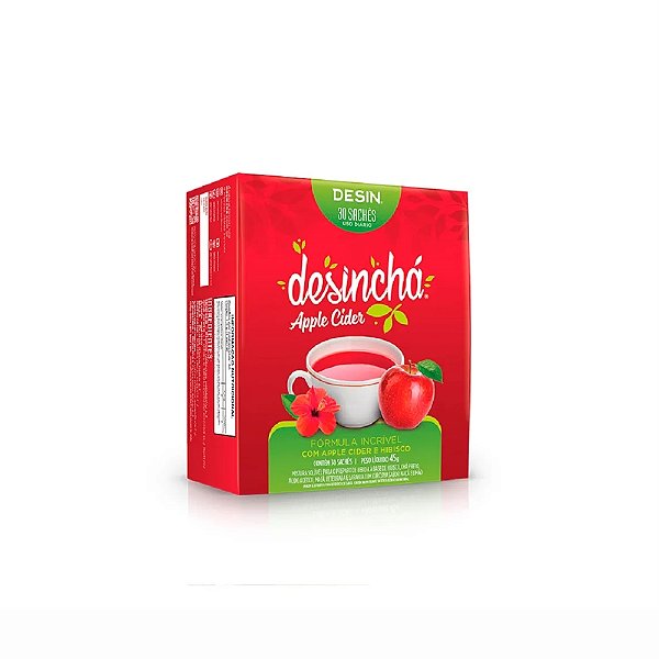 Chá Desinchá Cider Maça Apple Hibisco Suplemento 30un