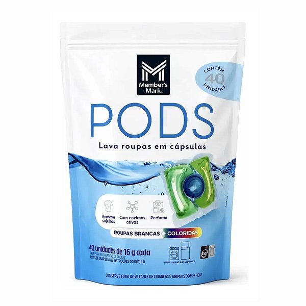 Lava Roupas Em Cápsulas Pods Members Mark 40 Unidades 16g