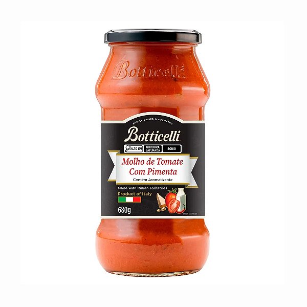 Molho De Tomate Com Pimenta Spicy Vodka 680g Botticelli
