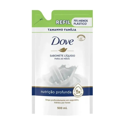 Refil Sabonete Líquido P/mãos Dove Nutrição Profunda 500ml