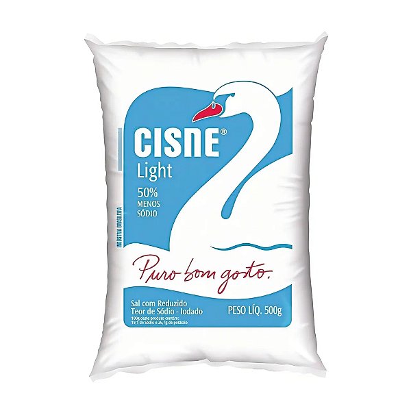 Sal Refinado Cisne Sem Glúten Light Pacote 500g