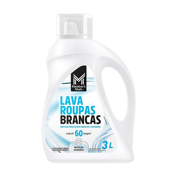 Sabão Líquido Member's Mark Roupas Brancas 3l