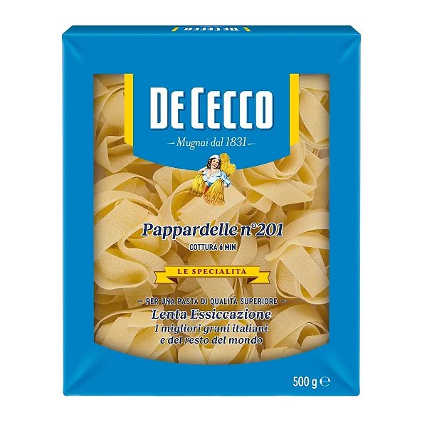 Pastas De Cecco Pappardelle N° 201 500g Importado Italia