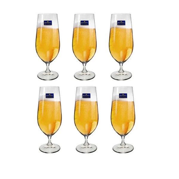 Taça Cerveja Chop Cristal Bohemia 380ml Jogo 6 Unid