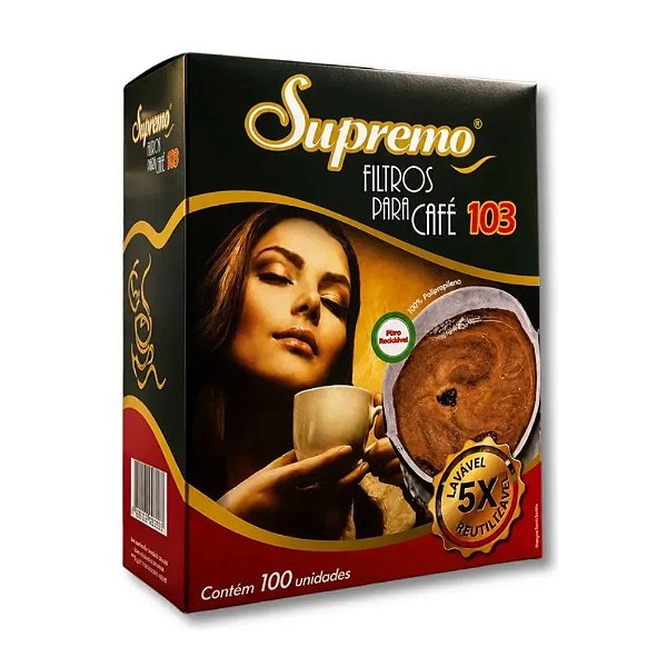 Filtro De Café Suprema 103 Reutilizável Lavável 100 Unidades