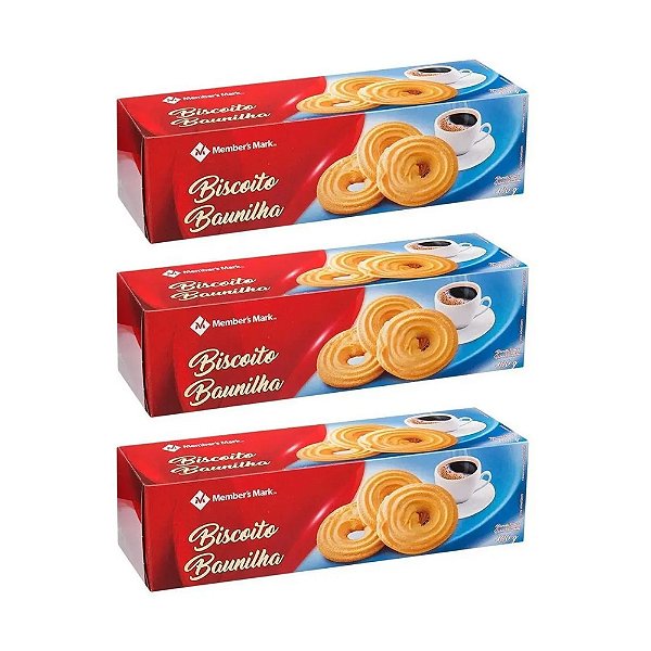 Member’s Mark Kit 3 Biscoito Alemâ De Baunilha Pacote 400g