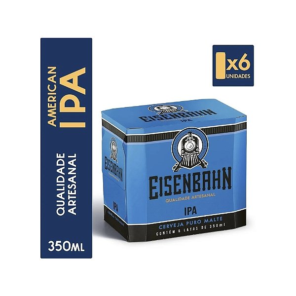 Cerveja Eisenbahn American Ipa Lata 350ml - 6 Unidades