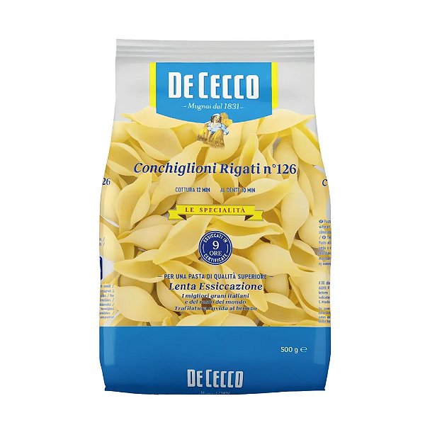 Massa De Cecco Conchiglioni Rigati N.126 500g Itália !