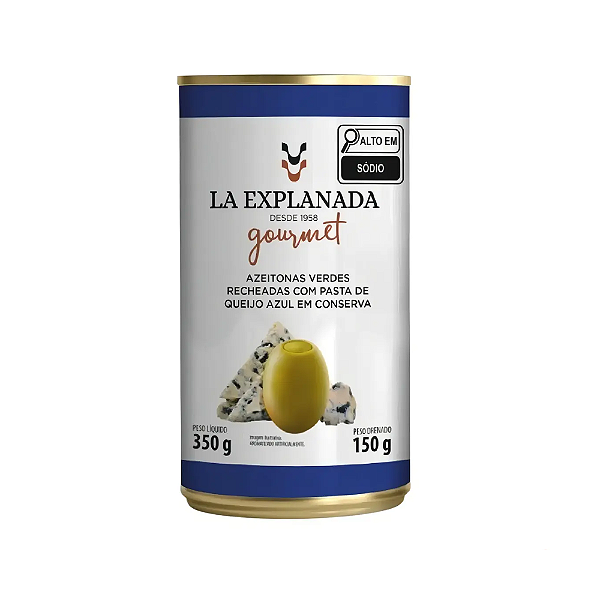 Azeitonas Verdes Recheada C/ Queijo Azul La Explanada 150g
