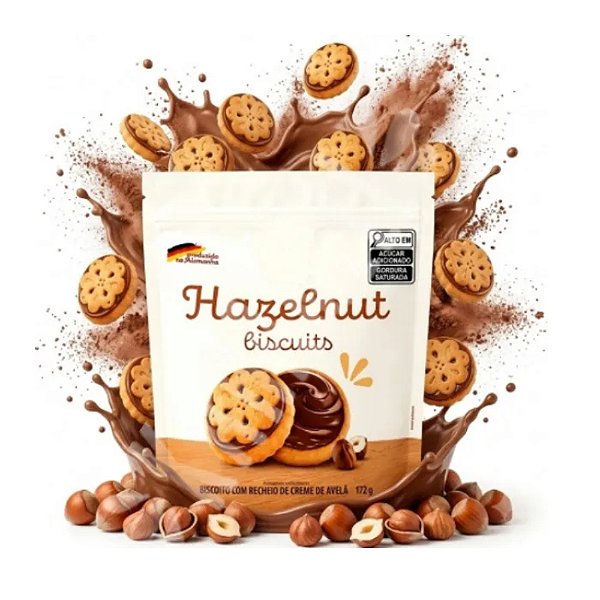 Biscoito Com Recheio Creme Avelã 172g - Importado Alemanha