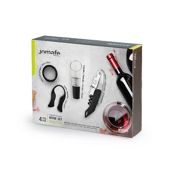 Conjunto Para Vinhos Premium 4 Peças Jomafe