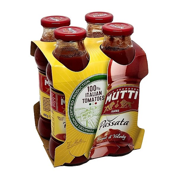 Purê De Tomate Passata Mutti 400g Pack 4