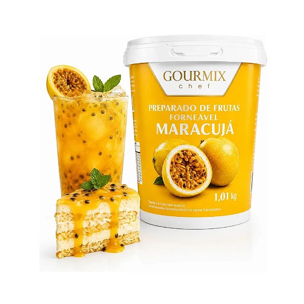 Polpa Preparado De Maracujá Recheio Cobertura E Drinks 1,1kg