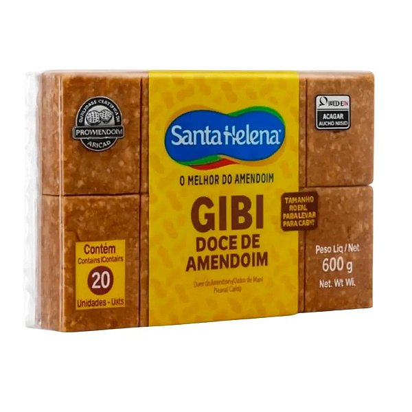 Doce Amendoim Gibi Santa Helena 600 G - Com 20 Unidades
