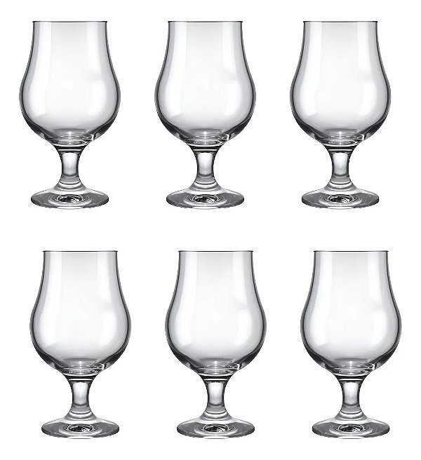 Jogo Taça Cerveja Chopp Dublin Nadir 400ml - Kit 6 Unidades Transparente