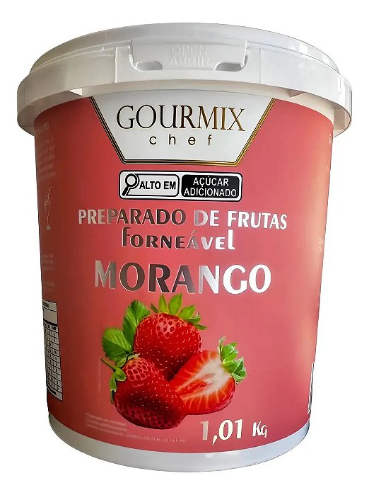 Polpa De Morango Preparado Drinks Recheio Gourmix 1,01kg