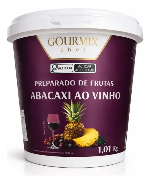 Polpa De Abacaxi Ao Vinho Para Drinks Recheio Gourmix 1,01kg