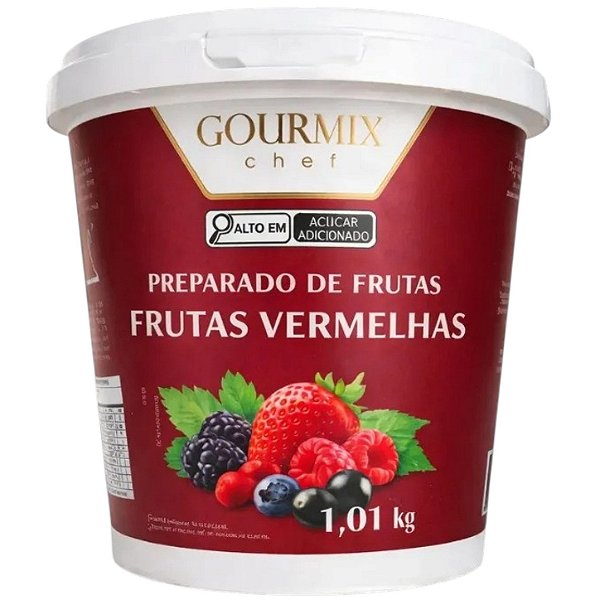 Polpa Frutas Vermelhas Preparado 1,01 Kg Gourmix Chef Drinks