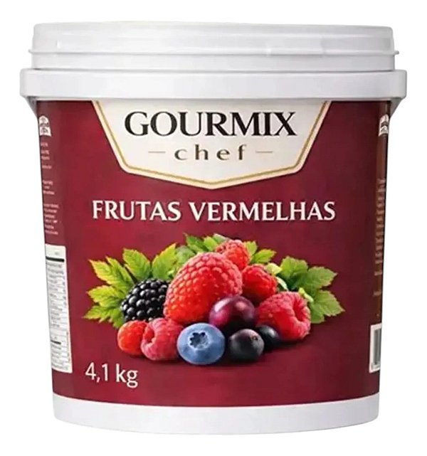 Polpa Frutas Vermelhas Preparado 4,1kg Gourmix Chef Drinks