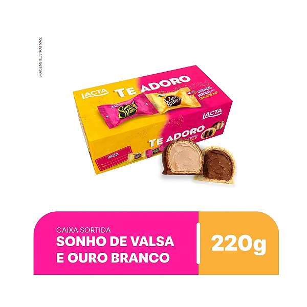 Bombom Wafer Sortido Sonho De Valsa + Ouro Branco Lacta 11un