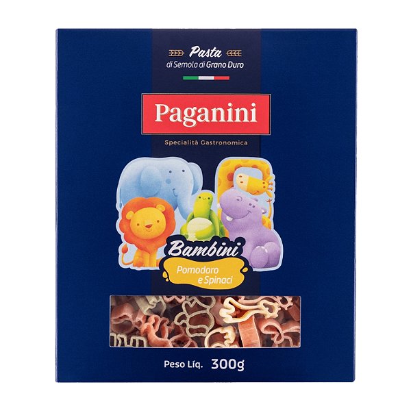 Macarrão Paganini Ursinhos Tricolor Bambin 300g Pacote