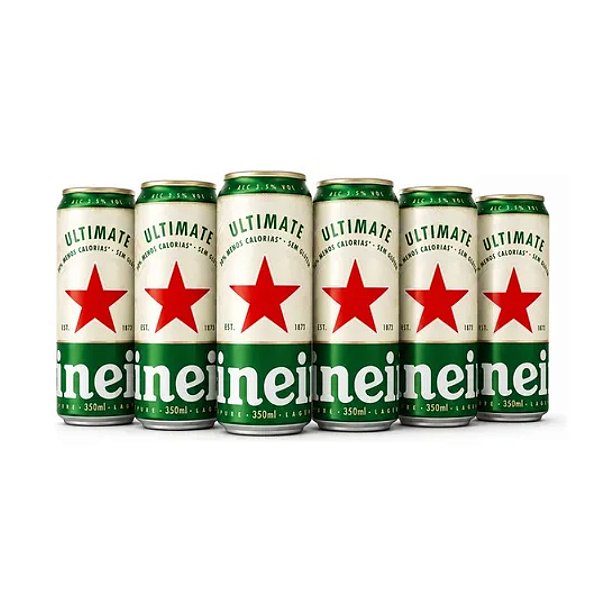 Kit 6 Cervejas Heineken Ultimate Sem Glúten Lata 350ml