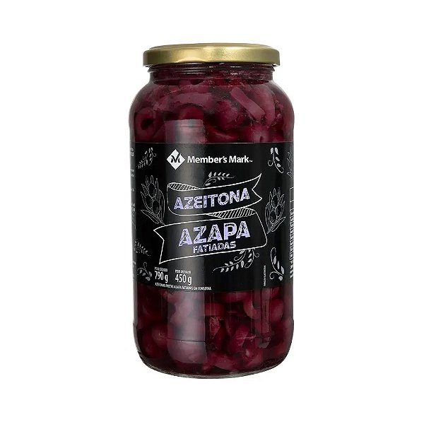Azeitonas Pretas Fatiadas Azapa Premium Member's Mark 450g