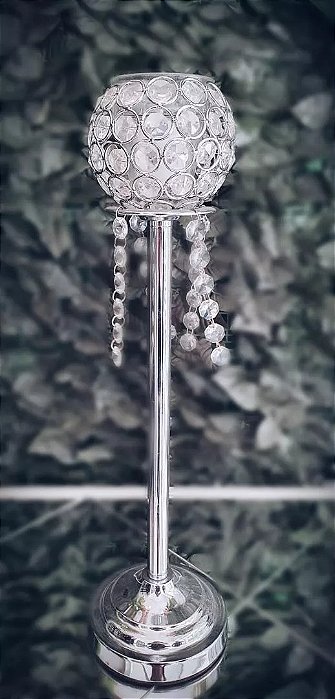 Candelabro cristal prata