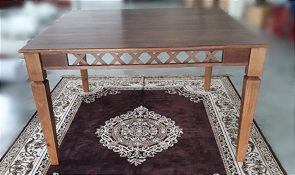 Mesa rústica 1,5x1,5 modelo X