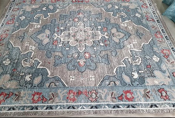 Tapete Flor de Lotus azul