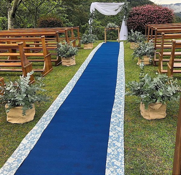 Tapete passadeira azul