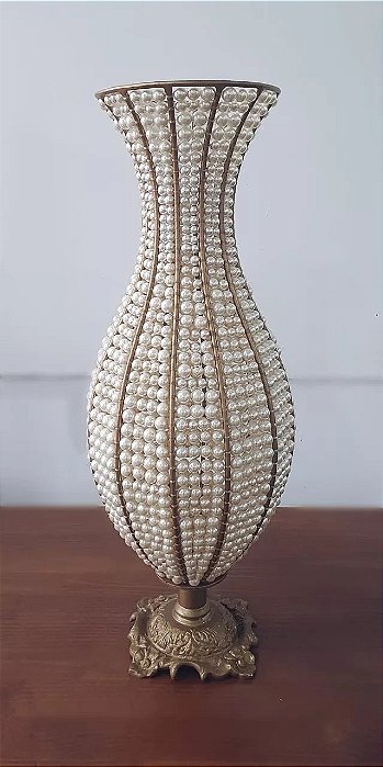 Vaso pérola dourado