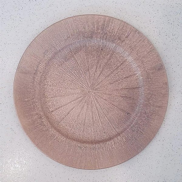 Sousplats  rosé plisse
