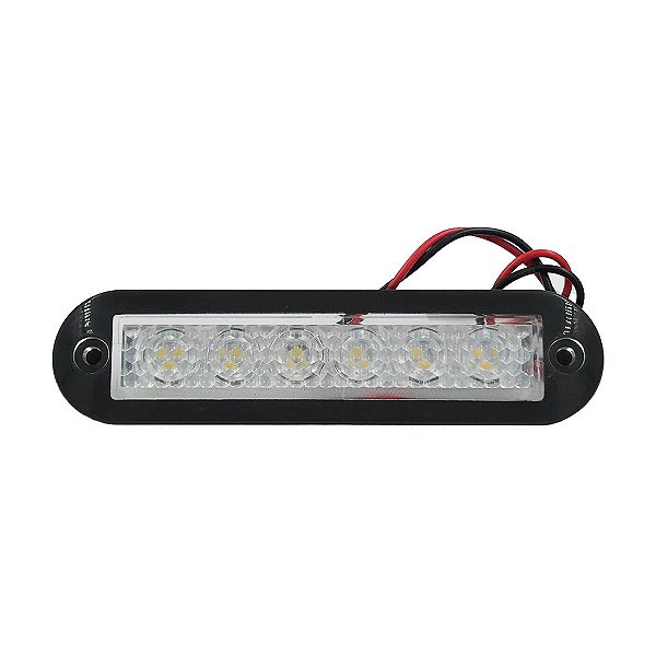 Luminária Náutica Retangular 6 LED's Branco P/ Embarcações
