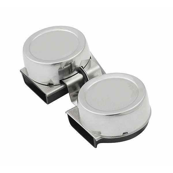 Buzina Náutica Dupla Compacta Inox P/ Barcos Lanchas 12V