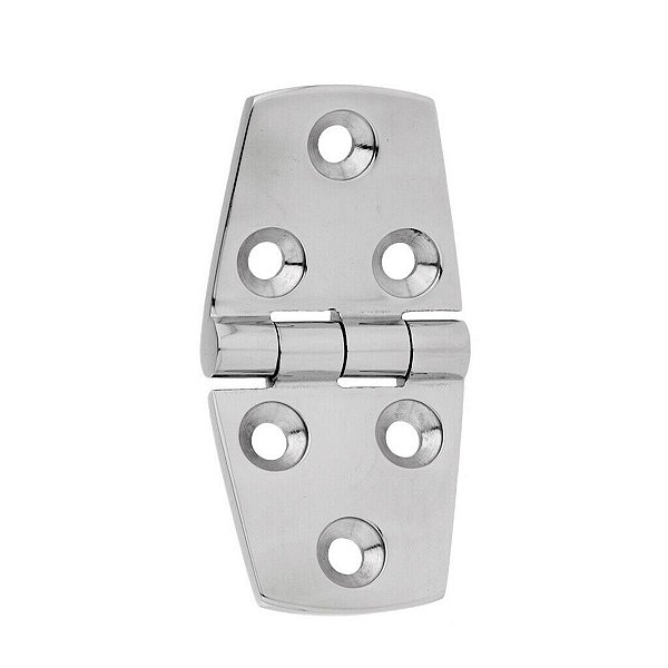 Dobradiça em Aço Inox 6 Furos para Barcos Lanchas