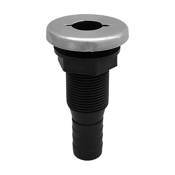 Saída de Costado C/ Acabamento Inox Preta - 3/4 Polegada