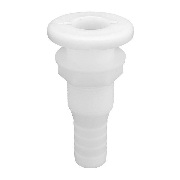 Saída de Costado Branca Para Bomba de Porão - 3/4 Polegada