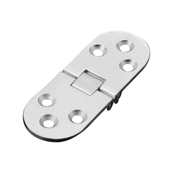 Dobradiça 6 Furos em Aço Inox Para Barcos Lanchas