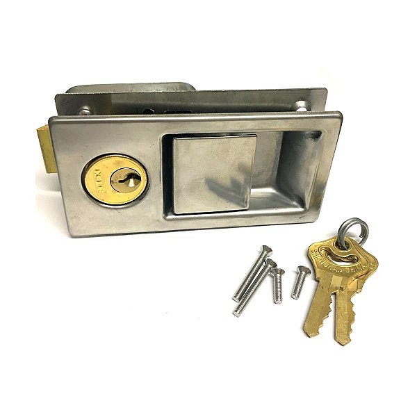 Fechadura para Portas com Chave em Aço Inoxidável