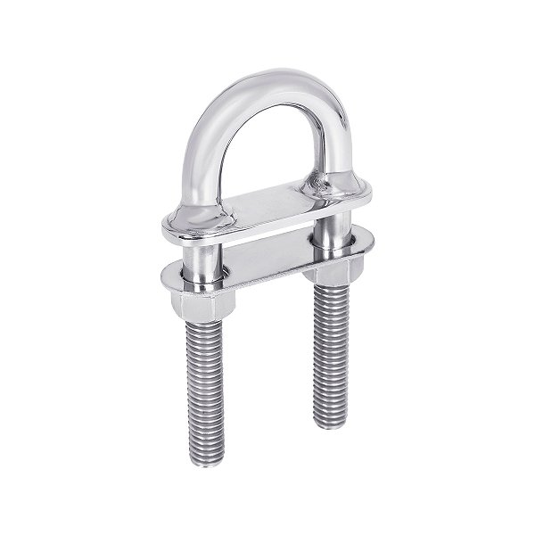 Ferragem de Popa U-bolt 3/8 Pol Placa Soldada em Aço Inox Para Embarcações