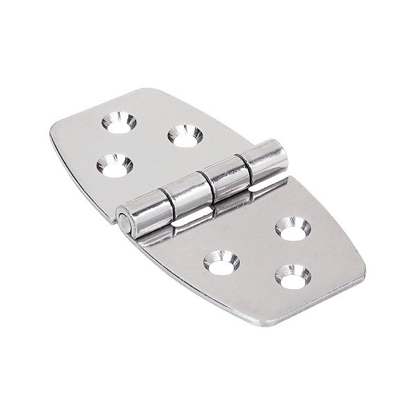 Dobradiça 6 Furos Em Aço Inoxidável 75 x 38 x 2,5 mm Para Embarcações