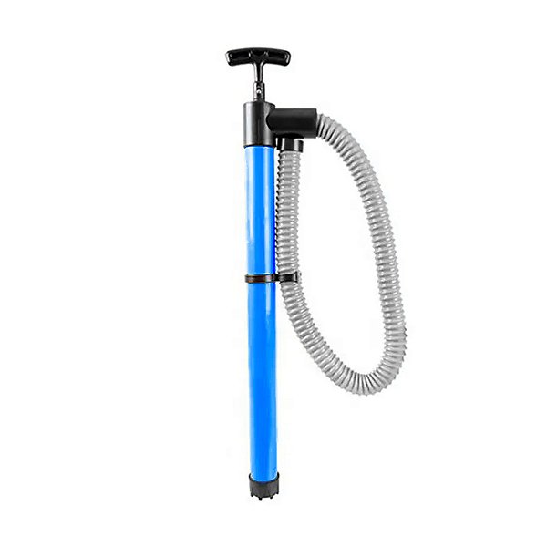 Bomba de Porão Manual Em ABS Com Mangueira Cor Azul