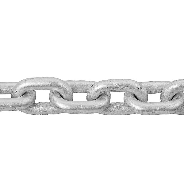 Corrente em Aço Galvanizado Calibrada Galvanizada a Fogo DIN 766 7 mm