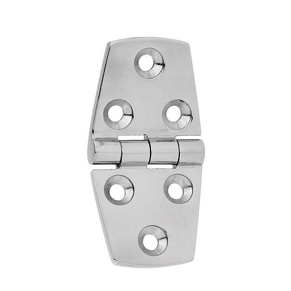 Dobradiça De 6 Furos em Aço Inox 316 75 X 38 X 4 mm