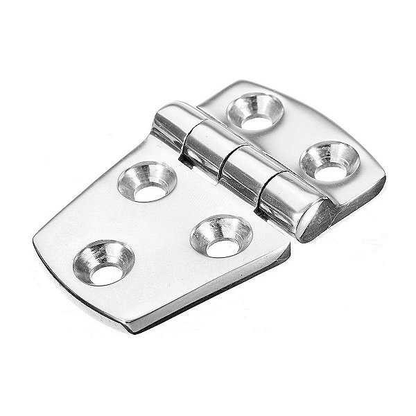 Dobradiça De 5 Furos em Aço Inox 316 57 X 38 X 3 mm