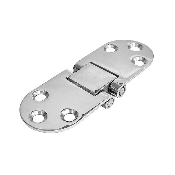 Dobradiça De 6 Furos em Aço Inox 316 80 X 30 X 2 mm