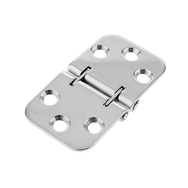 Dobradiça De 6 Furos em Aço Inox 316 70 X 41 X 2 mm